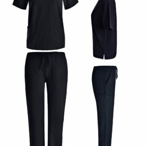 4-way stretch scrub set #1136 Black