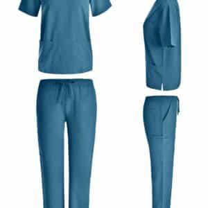 4-way stretch scrub set #1136 Caribbean Blue