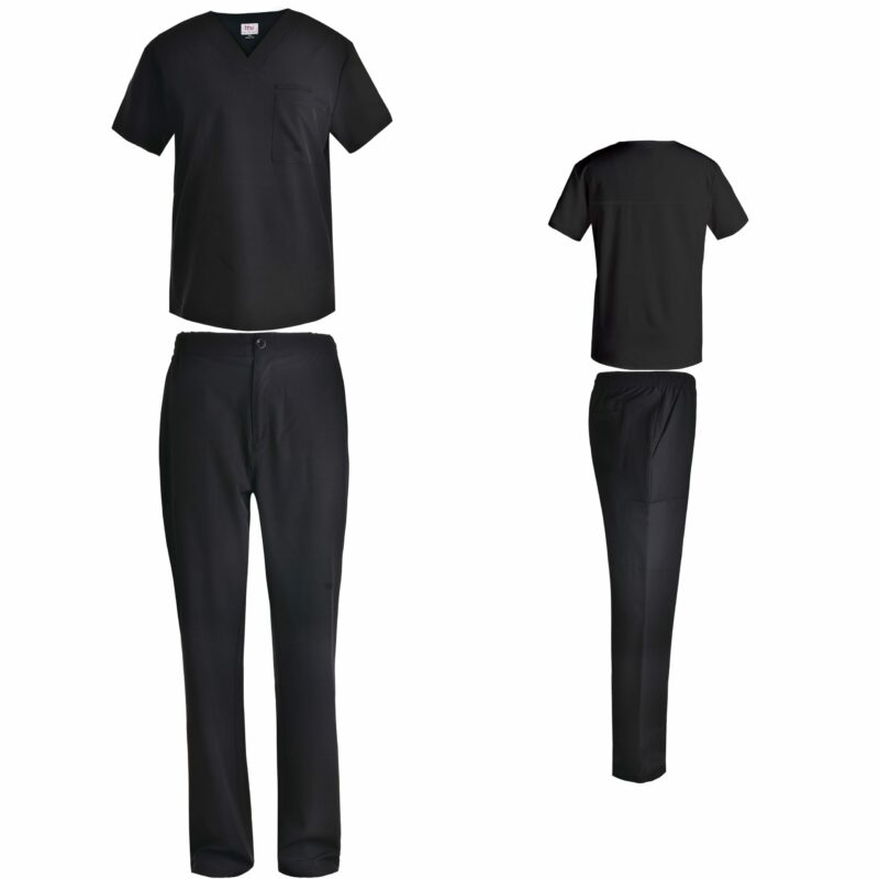 4-way stretch scrub set #1139 Black