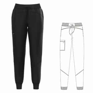Ladie's Scrub Pants style #737 Black