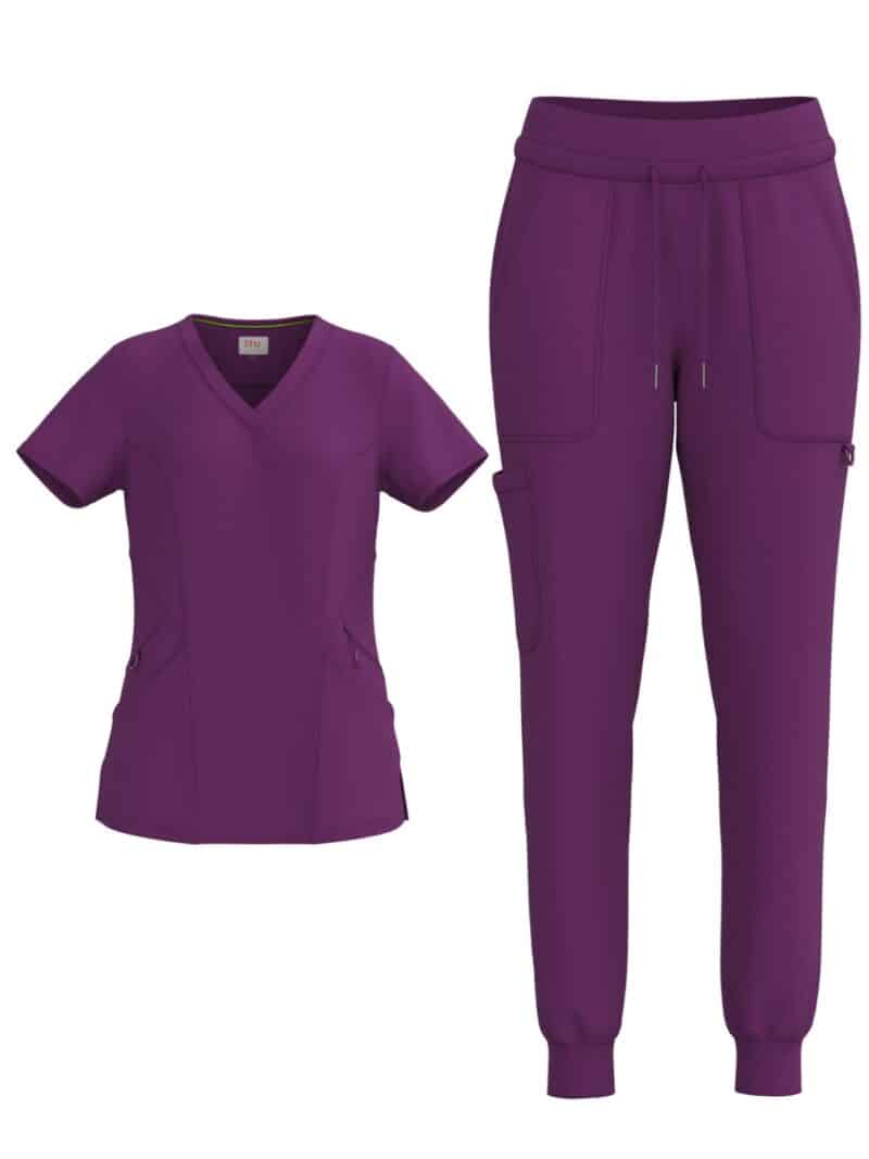 Ladies 4 Way Stretch Scrub Style #1148 Grape By Bhu
