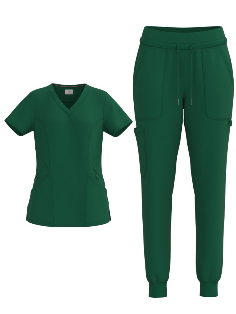 Ladies 4 Way Stretch Scrub Style #1148 Hunter Green By Bhu