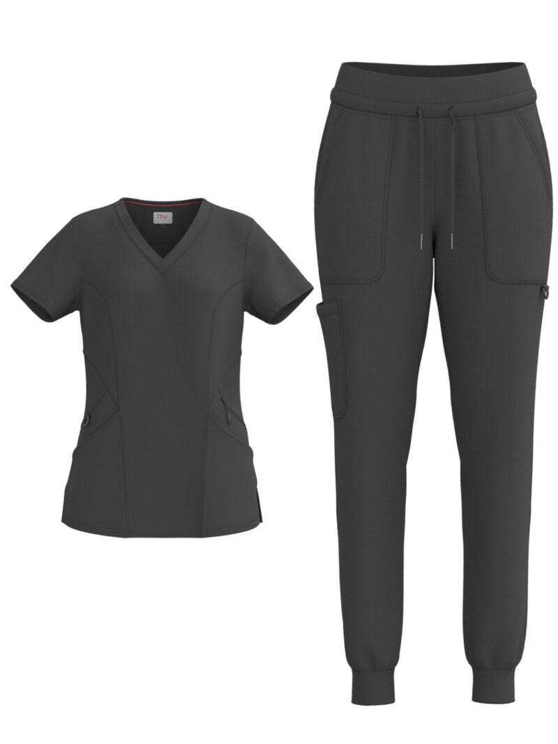 Ladies 4 Way Stretch Scrub Style #1148 Pewter By Bhu