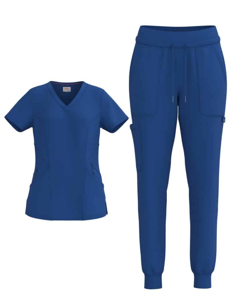 Ladies 4 Way Stretch Scrub Style #1148 Royal Blue By Bhu