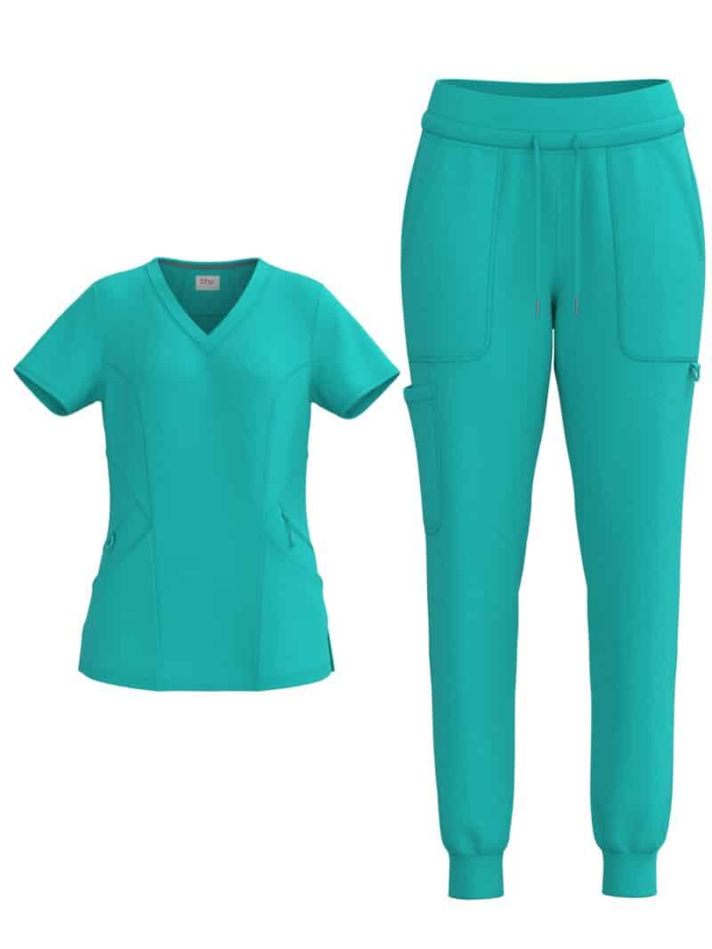 Ladies 4 Way Stretch Scrub Style #1148 Teal Green By Bhu