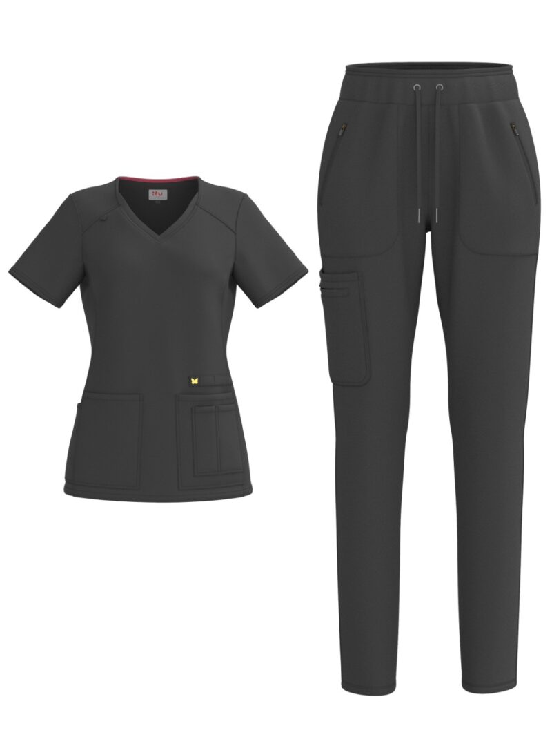 Ladies 4 Way Stretch Scrub Style #1149 Pewter By Bhu