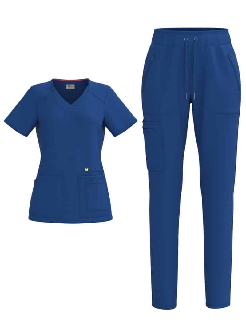 Ladies 4 Way Stretch Scrub Style #1149 Royal Blue By Bhu
