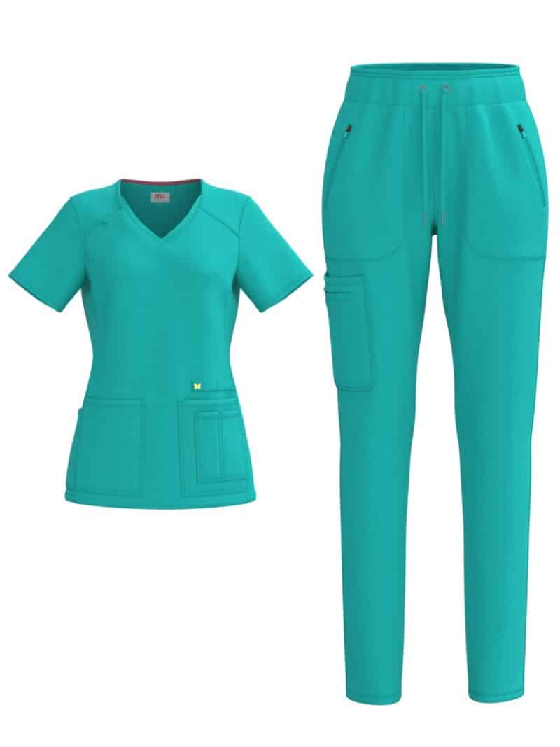 Ladies 4 Way Stretch Scrub Style #1149 Teal Green By Bhu
