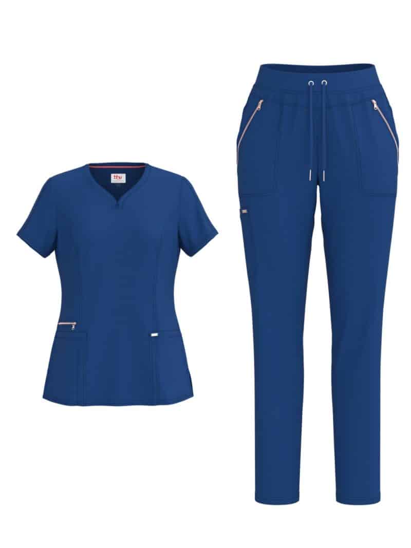 Ladies 4 Way Stretch Scrub Style #1150 Royal Blue By Bhu