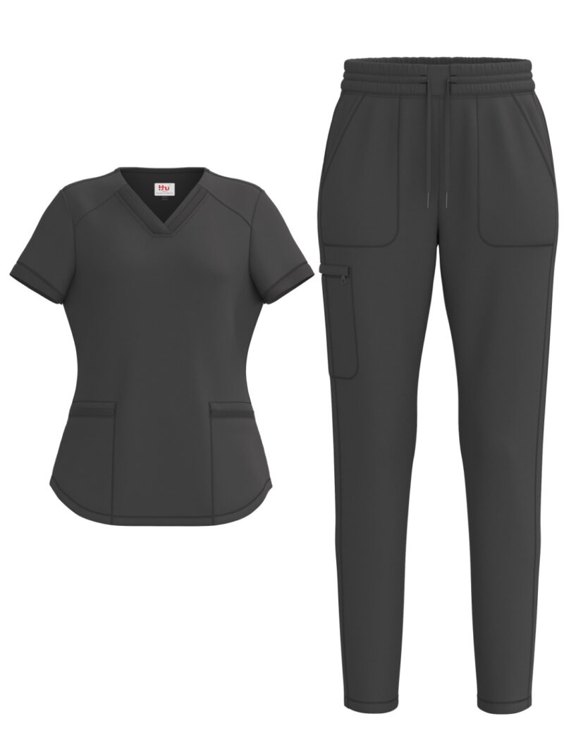 Ladies 4 Way Stretch Scrub Style #1151 Pewter By Bhu