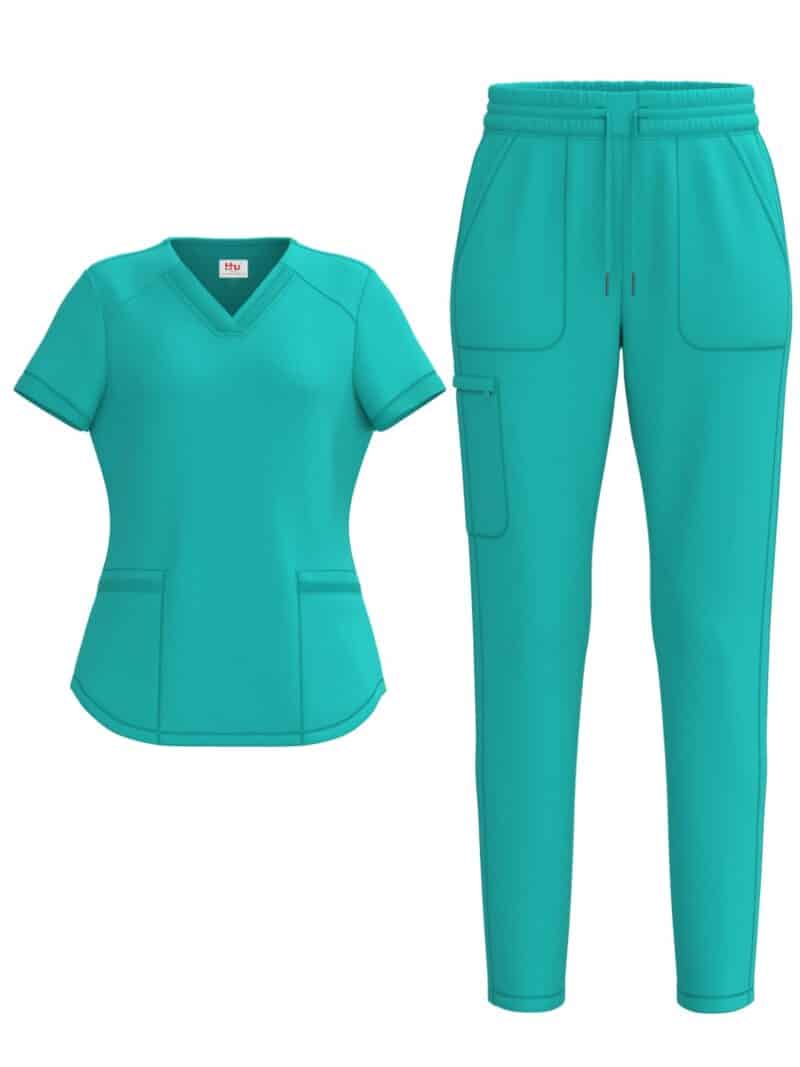 Ladies 4 Way Stretch Scrub Style #1151 Teal Green By Bhu