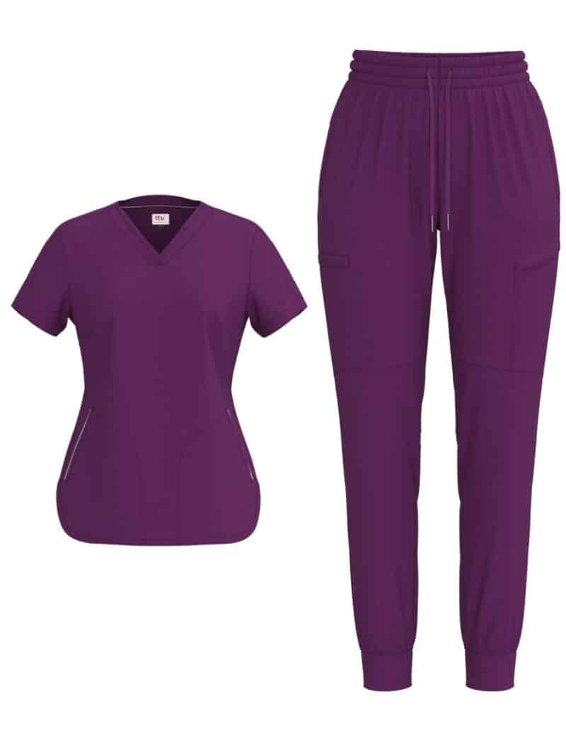 Ladies 4 Way Stretch Scrub Style #1152 Grape By Bhu