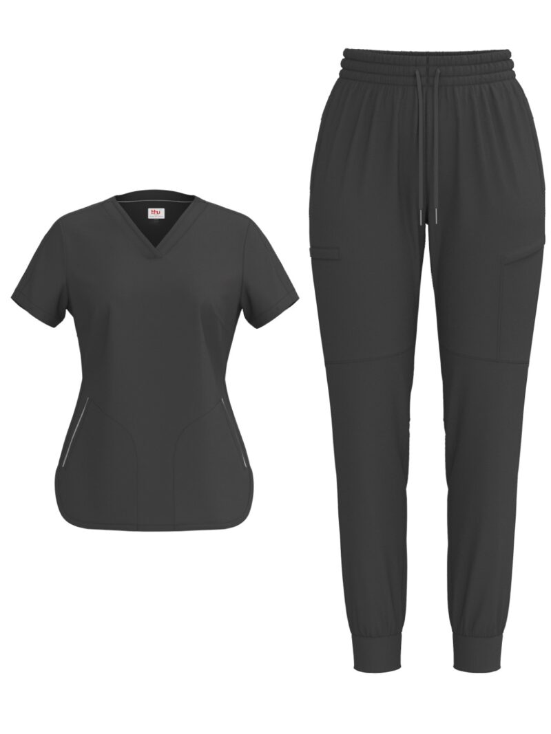 Ladies 4 Way Stretch Scrub Style #1152 Pewter By Bhu
