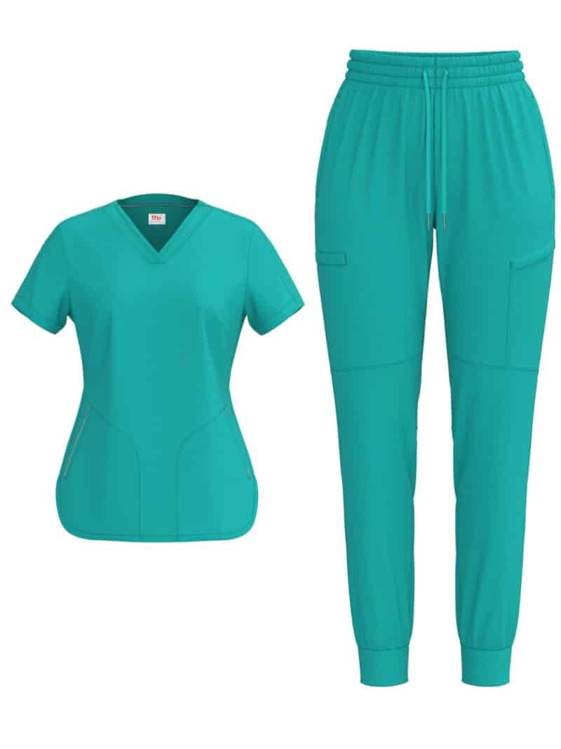 Ladies 4 Way Stretch Scrub Style #1152 Teal Green By Bhu