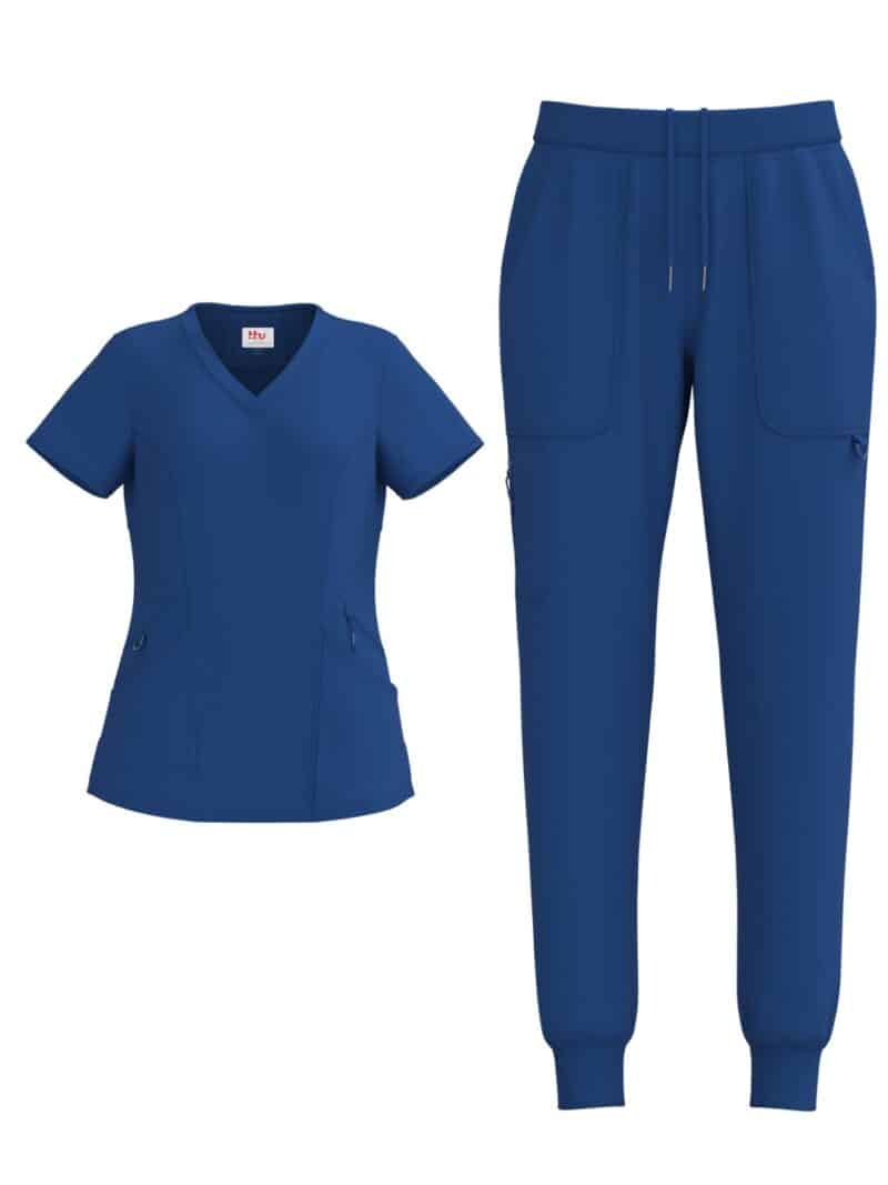 Ladies 4 Way Stretch Scrub Style #1153 Royal Blue By Bhu