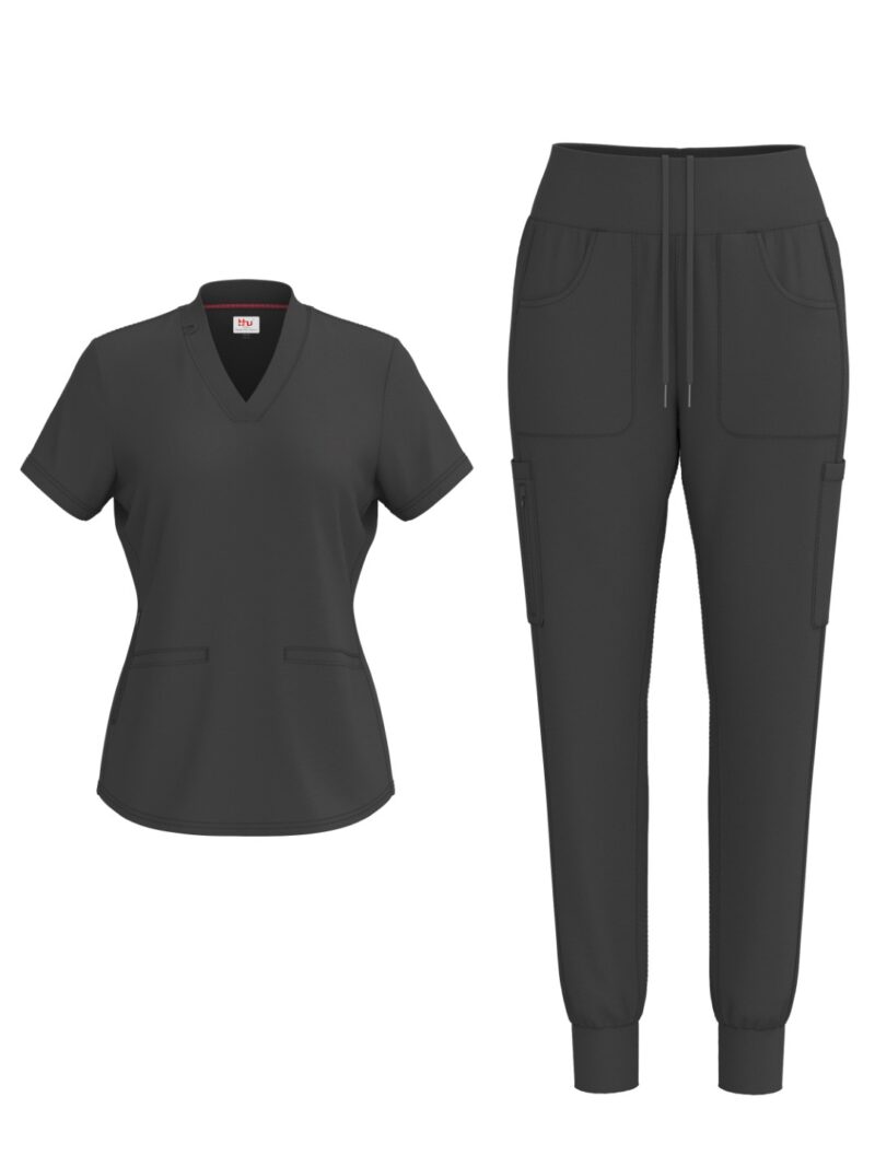 Ladies 4 Way Stretch Scrub Style #1154 Pewter By Bhu