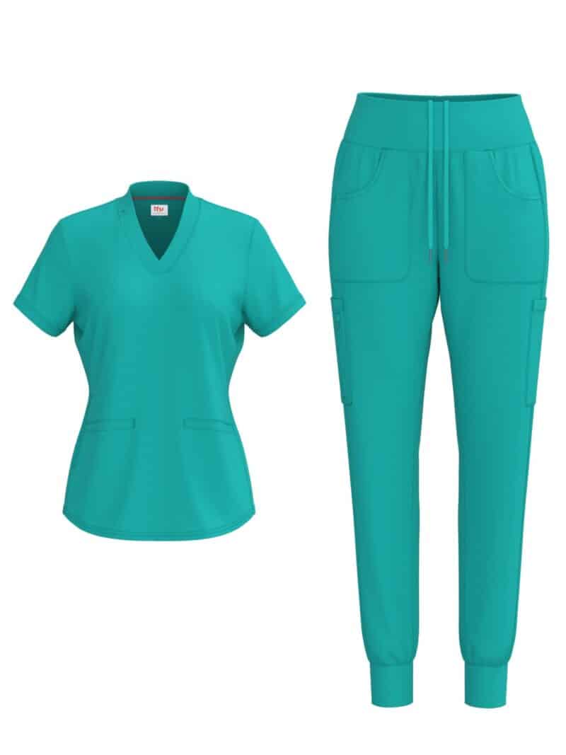 Ladies 4 Way Stretch Scrub Style #1154 Teal Green By Bhu