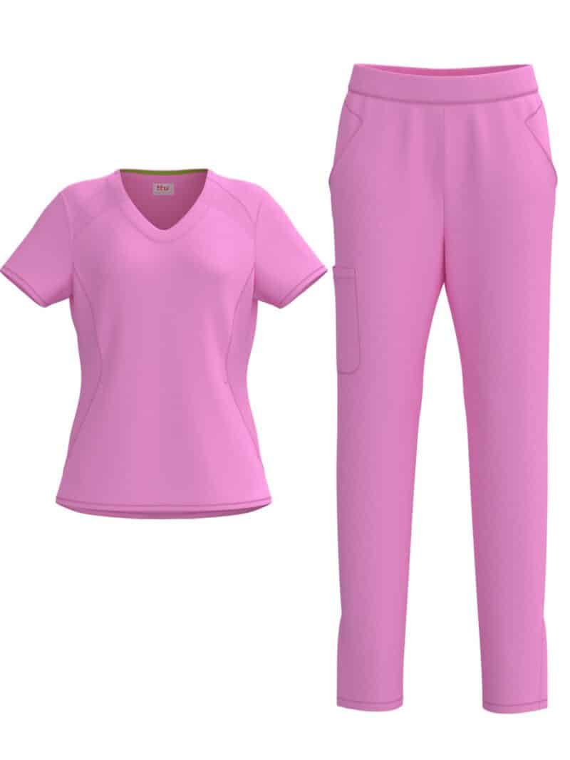 Ladies 4 Way Stretch Scrub Style #1155 Azalea By Bhu