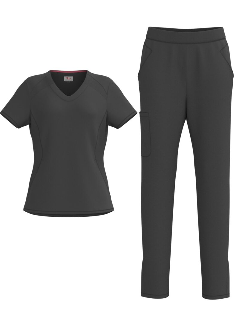Ladies 4 Way Stretch Scrub Style #1155 Pewter By Bhu
