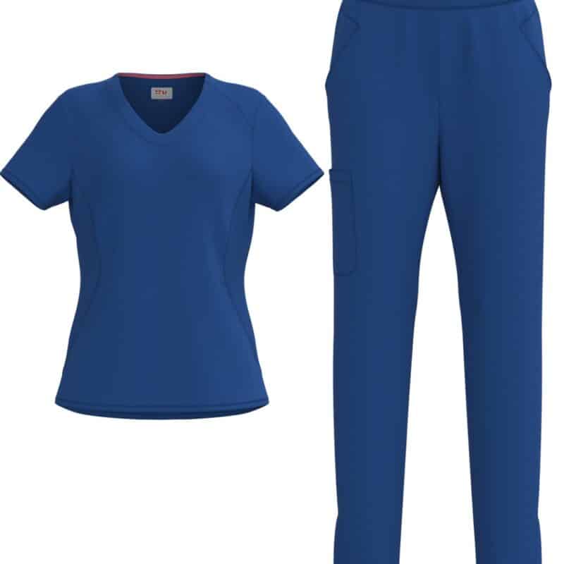 Ladies 4 Way Stretch Scrub Style #1155 Royal Blue By Bhu