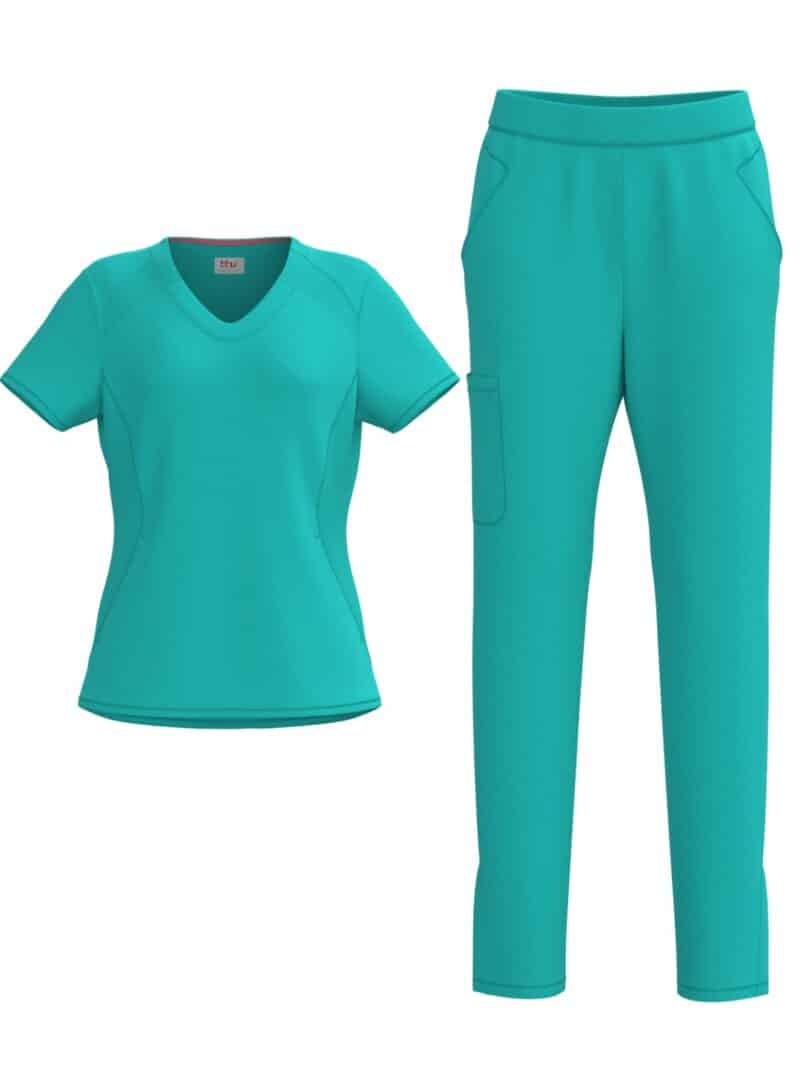 Ladies 4 Way Stretch Scrub Style #1155 Teal Green By Bhu